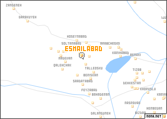 map of Esmā‘īlābād