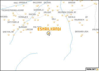 map of Esmā‘īl Kandī