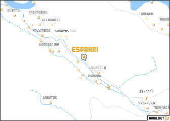 map of Espahrī