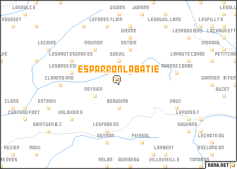 map of Esparron-la-Bâtie