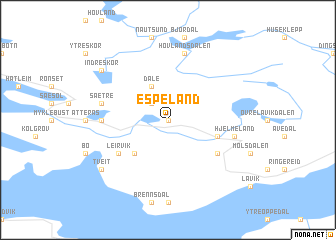 map of Espeland