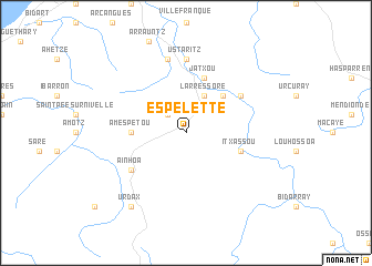 map of Espelette