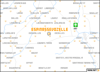 map of Espinasse-Vozelle