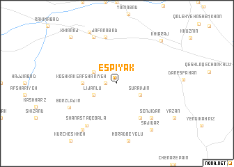 map of Espīyak