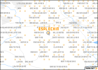 map of Esplechin