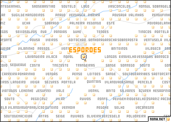 map of Esporões