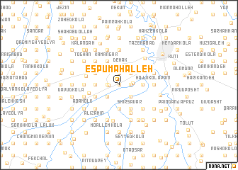 map of Espū Maḩalleh