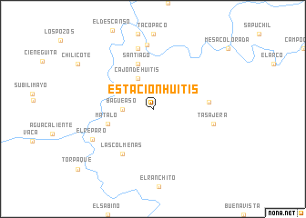 map of Estación Huitis