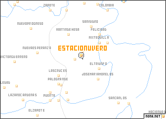 map of Estación Uvero