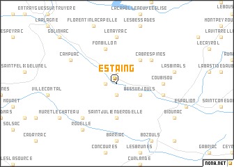 map of Estaing