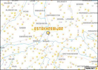 map of Estakhr-e Bījār