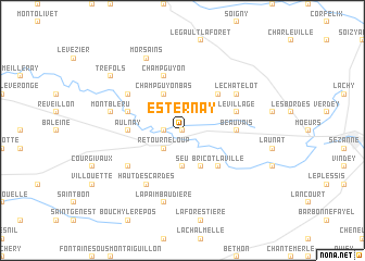 map of Esternay