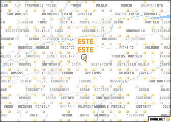 map of Este