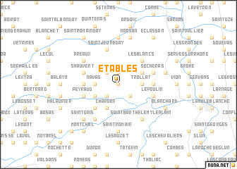 map of Étables