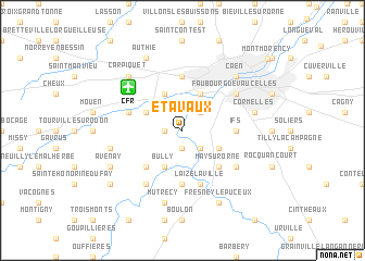 map of Étavaux