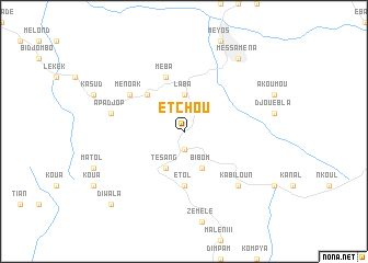 map of Étchou
