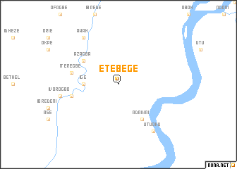 map of Etebege