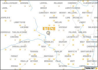 map of Éteize