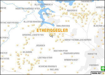 map of Etheridge Glen