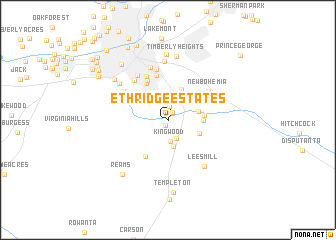 map of Ethridge Estates