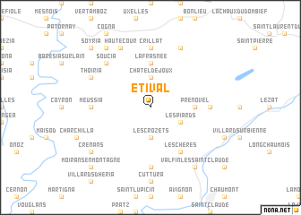 map of Étival