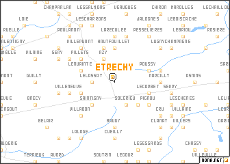 map of Étréchy