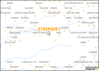 map of Étrépigney