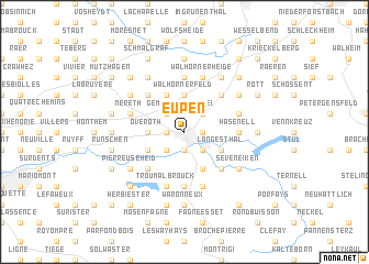 map of Eupen