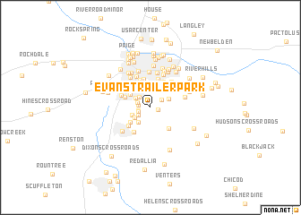 map of Evans Trailer Park