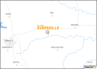 map of Evansville