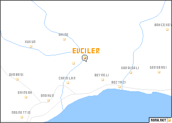 map of Evciler