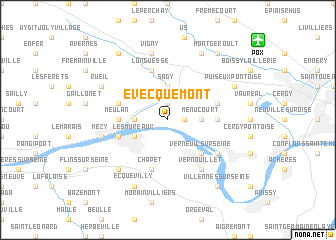 map of Évecquemont