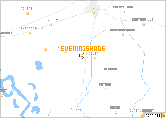 map of Evening Shade