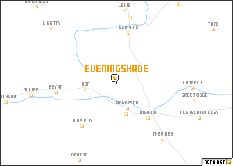 map of Evening Shade