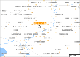 map of Evensen