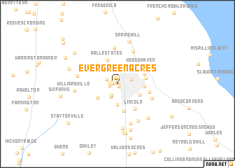 map of Evergreen Acres