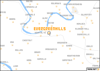 map of Evergreen Hills