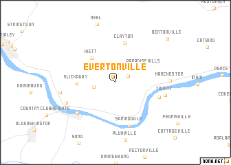 map of Evertonville