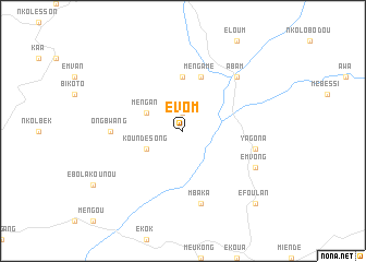 map of Évom