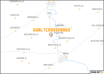 map of Ewalt Crossroads