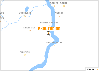 map of Exaltación