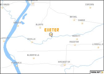 map of Exeter