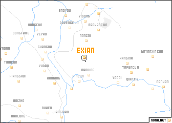 map of E\