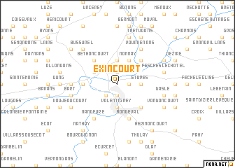 map of Exincourt