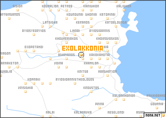map of Éxo Lakkónia