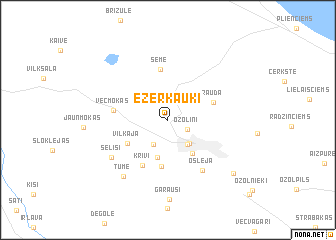 map of Ezerkauķi