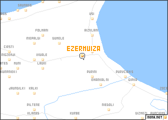 map of Ezermuiža