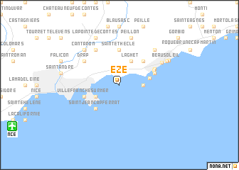 map of Éze