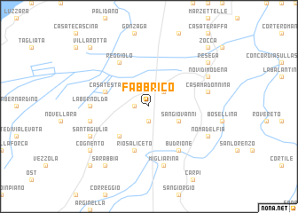 map of Fabbrico