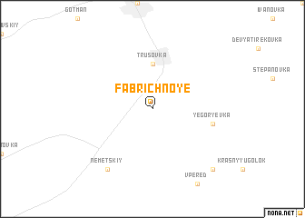 map of Fabrichnoye